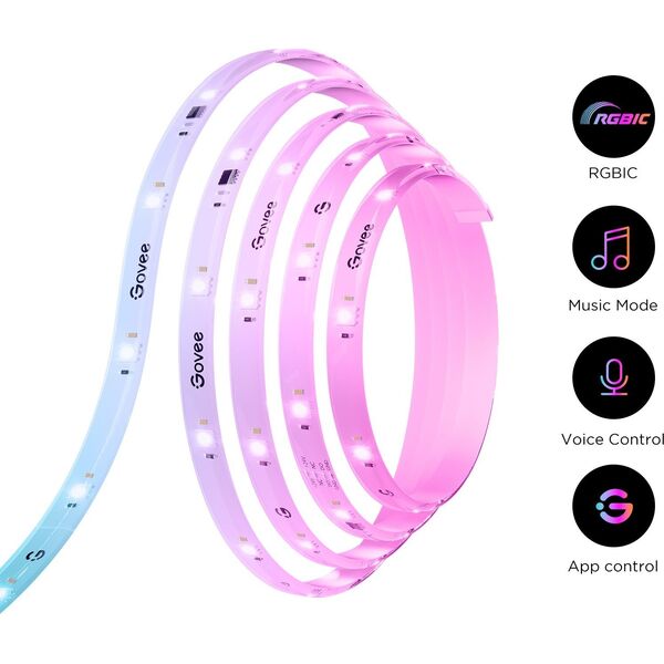 Taśma LED Govee Govee WiFi RGBICW Smart PRO LED pásek 5m MATTER - extra odolný