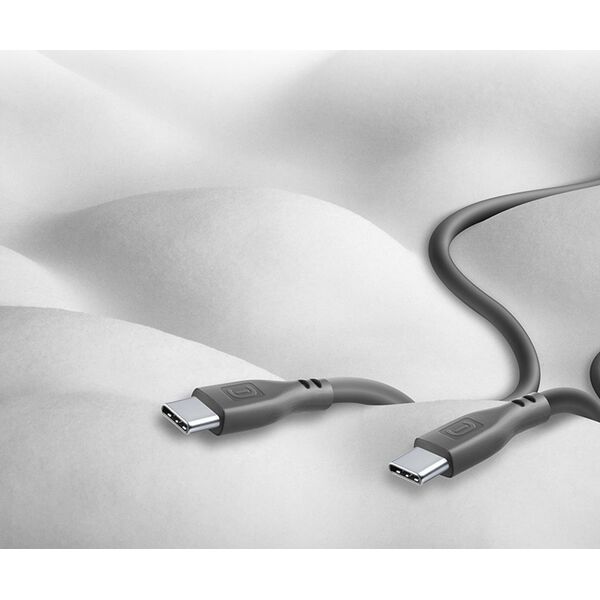 Kabel USB Cellular Line USB-C - USB-C 1.2 m Czarny (USBDATASOFTC2CK)