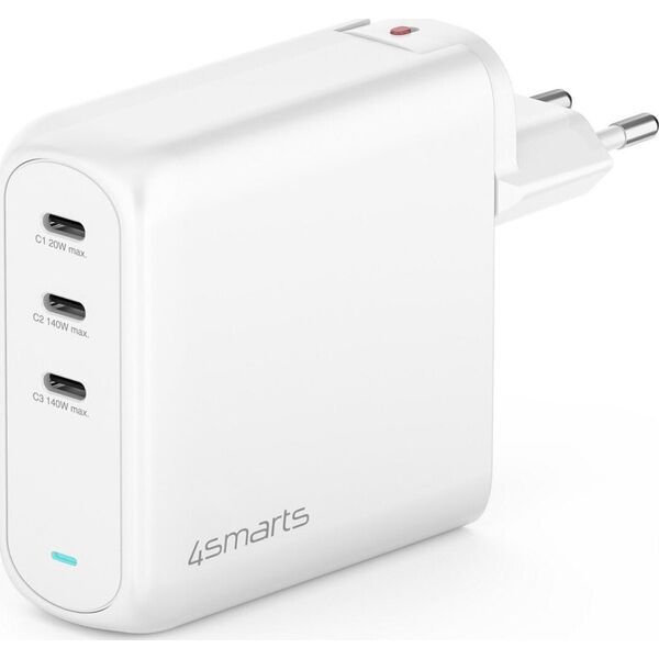 Ładowarka 4smarts 4smarts Ladegerät GaN Flex Pro 140W 3 USB-C, weiß