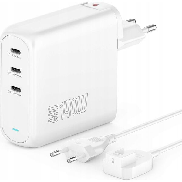 Ładowarka 4smarts 4smarts Ladegerät GaN Flex Pro 140W 3 USB-C, weiß