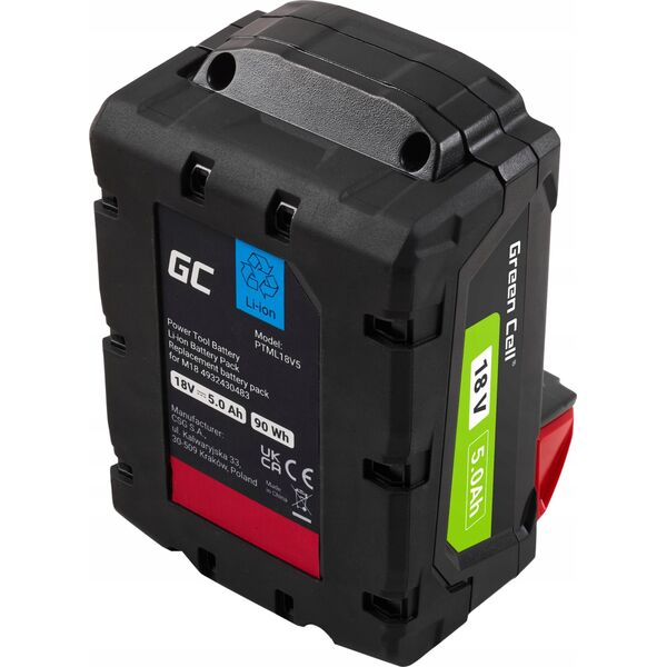 Green Cell Green Cell Bateria do Milwaukee M18 18V 5Ah zamiennik M18 B5 4932430483