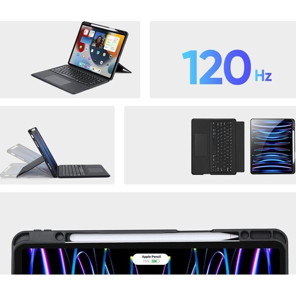 Dux Ducis DUX DUCIS etui DK składane z klawiaturą bezprzewodową do iPad Pro 12.9 (2020/2021/2022) czarne