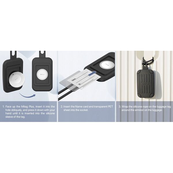 MiLi MILI MITAG PLUS LUGGAGE TAG BLACK (CZARNY)