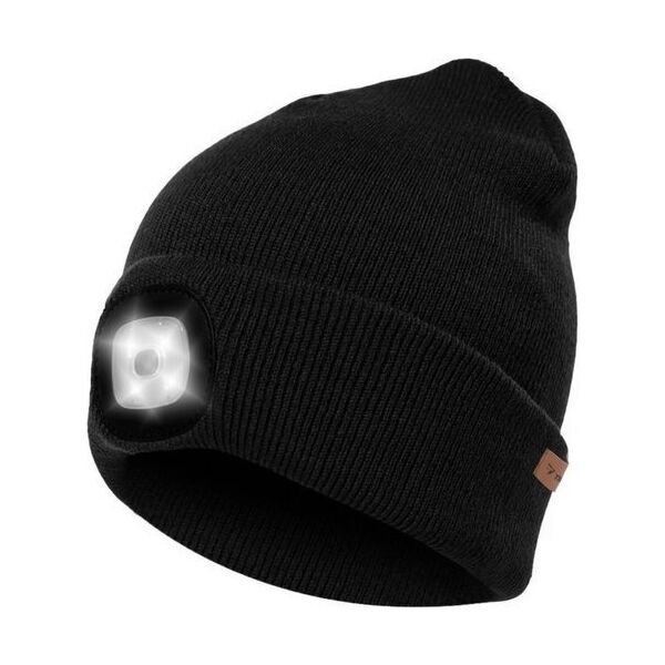 Trizand Czapka zimowa z latarką- czarna Trizand 22663