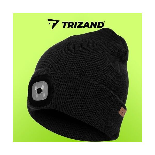 Trizand Czapka zimowa z latarką- czarna Trizand 22663