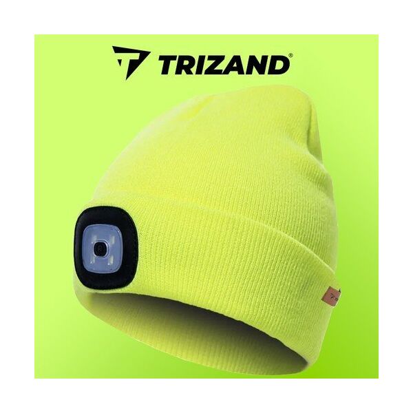 Trizand Czapka zimowa z latarką- żółta Trizand 22664