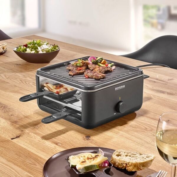 Grill elektryczny Severin Severin RG 2360 grill raclette 4 os. 800 W Czarny