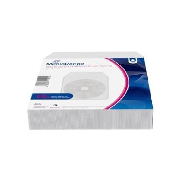 MediaRange Plastiktaschen Mini CD-R u. Mini DVD-R,50er Pack