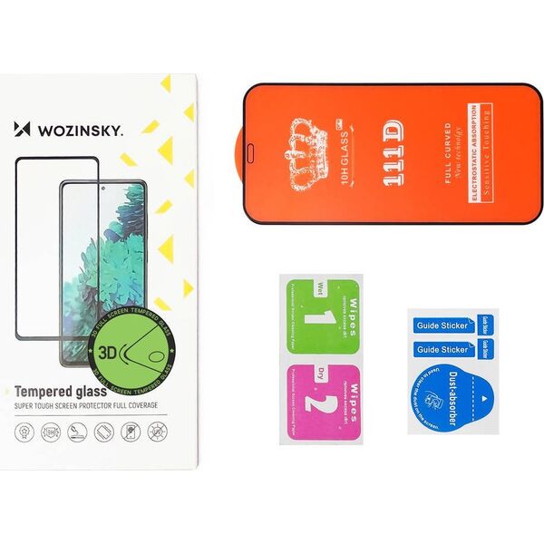 Wozinsky super wytrzymałe szkło hartowane Full Glue na cały ekran z ramką Case Friendly Nokia 2.4 czarny