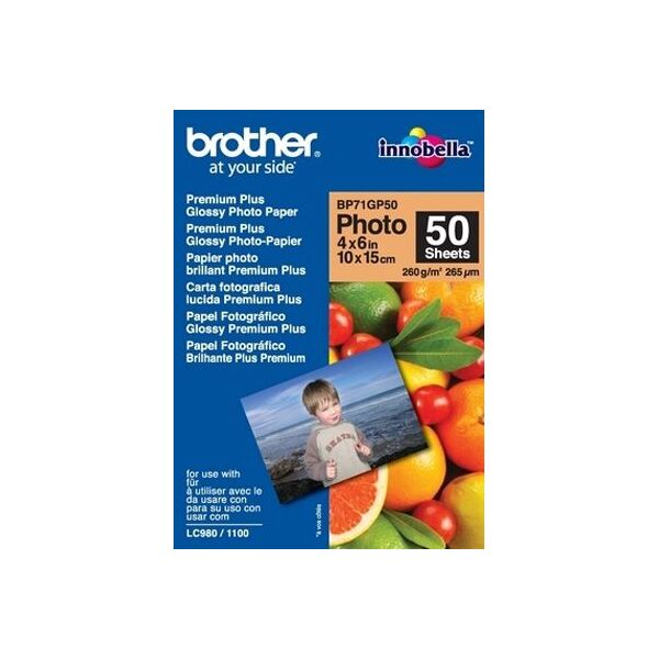 Brother Papier fotograficzny do drukarki A6 (BP71GP50)