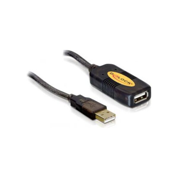 Kabel USB Delock USB-A - USB-A 10 m Czarny (82446)