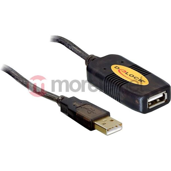 Kabel USB Delock USB-A - USB-A 10 m Czarny (82446)