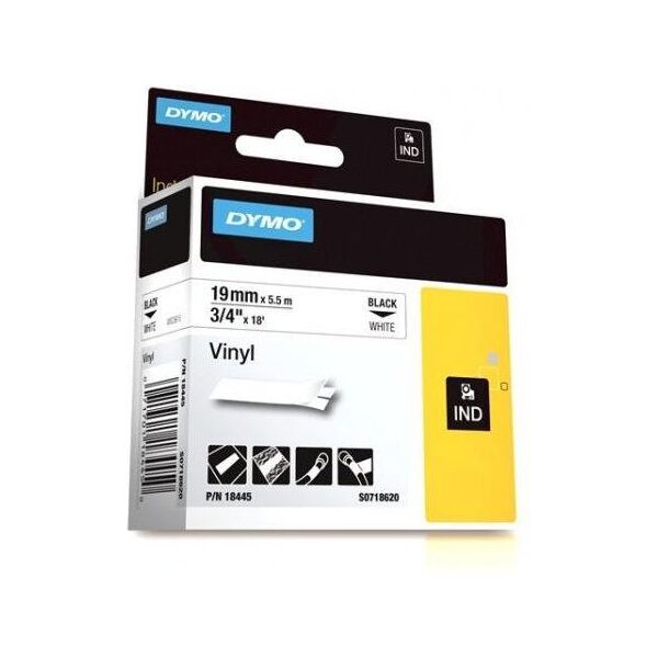 Dymo taśma Rhino biała 18445 (S0718620) nadruk czarny