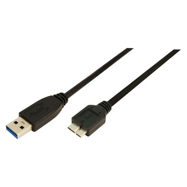 Kabel USB LogiLink USB-A - micro-B 1 m Czarny (CU0026)