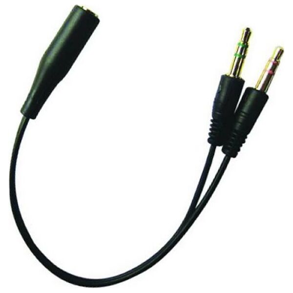 Adapter AV Sandberg Jack 3.5mm - Jack 3.5mm x2 czarny (50867)