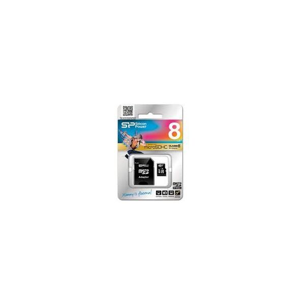 Karta Silicon Power MicroSDHC 8 GB Class 10  (SP008GBSTH010V10-SP)