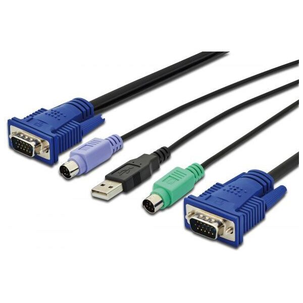 Digitus Kable KVM, 1.8m, Czarny (DS-19231)