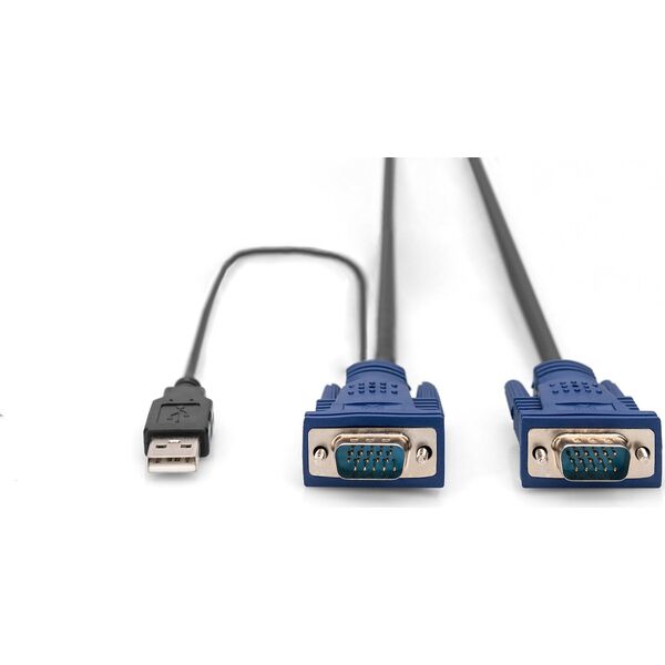 Digitus Kable KVM, 3m, Czarny (DS-19232)