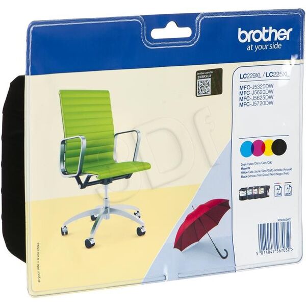Tusz Brother zestaw tuszy oryginalnych LC229XLVALBP (cyan, magenta, yellow, black)