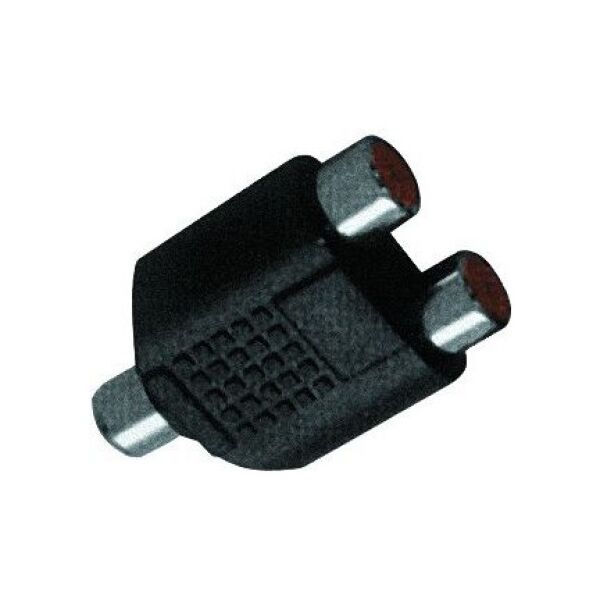 Adapter AV LechPol RCA (Cinch) - RCA (Cinch) x2 czarny (ZLA0306)