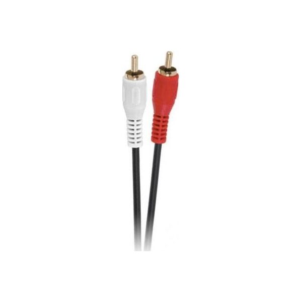 Kabel Jack 3.5mm - RCA (Cinch) x2 5m czarny (KPO2747-5)
