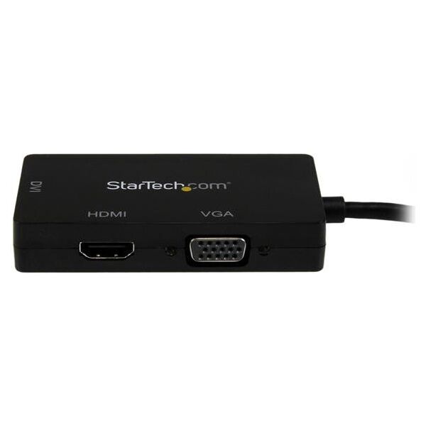 Adapter AV StarTech DisplayPort Mini - HDMI - D-Sub (VGA) - DVI-D czarny (MDP2VGDVHD)