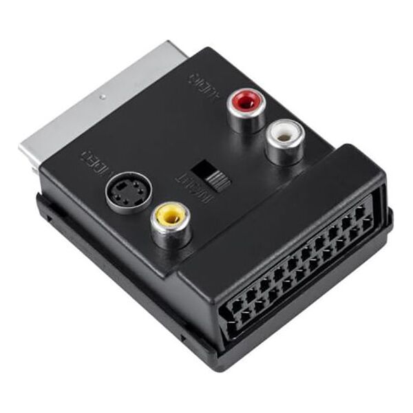 Adapter AV LechPol Euro - Euro czarny (ZLA0350)