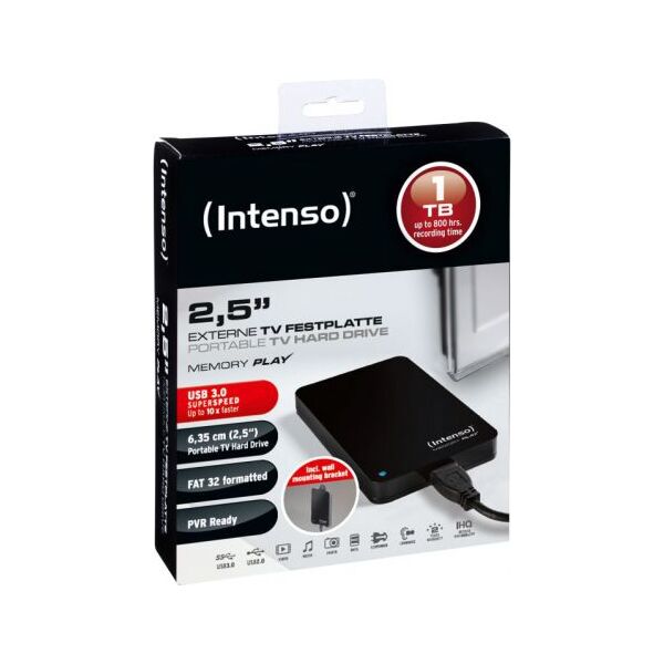 Dysk zewnętrzny HDD Intenso Memory Play 1TB Czarny (6021460)