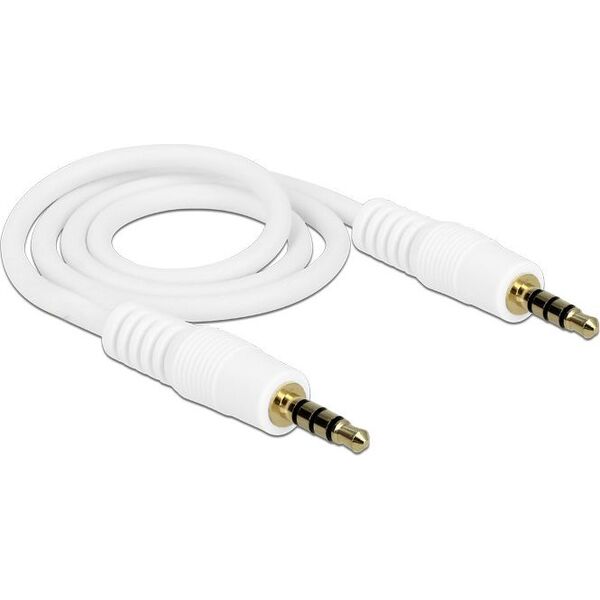 Kabel Delock Jack 3.5mm - Jack 3.5mm 0.5m biały (83439)