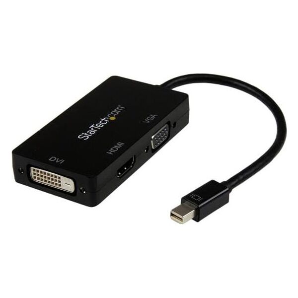 Adapter AV StarTech DisplayPort Mini - HDMI - D-Sub (VGA) - DVI-D czarny (MDP2VGDVHD)