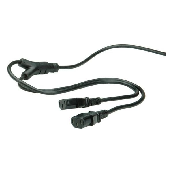 Kabel zasilający Value prosty Y 2xIEC 2m (19.99.1022)