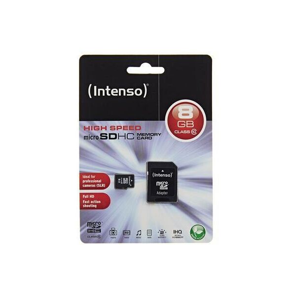 Karta Intenso MicroSDHC 8 GB Class 10  (3413460)