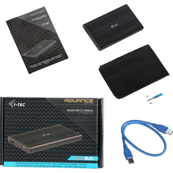 Kieszeń I-TEC 2.5" USB 3.0 MySafe Advance AluBasic (MYSAFEU312)