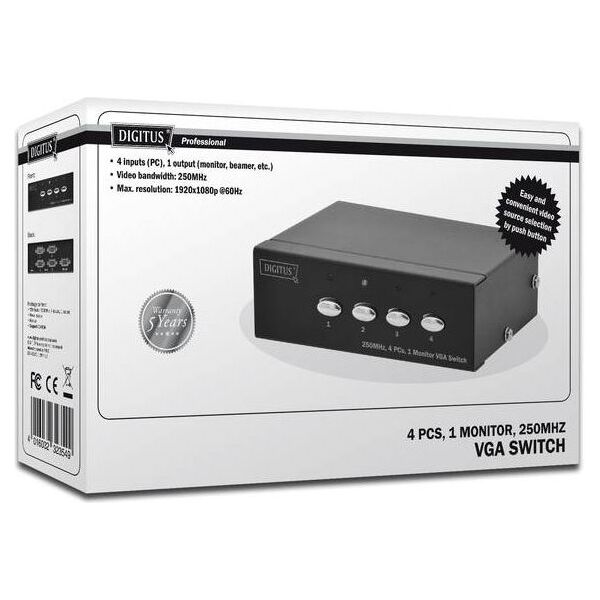 Digitus DS-45100-1, 4x VGA, 1920x1080