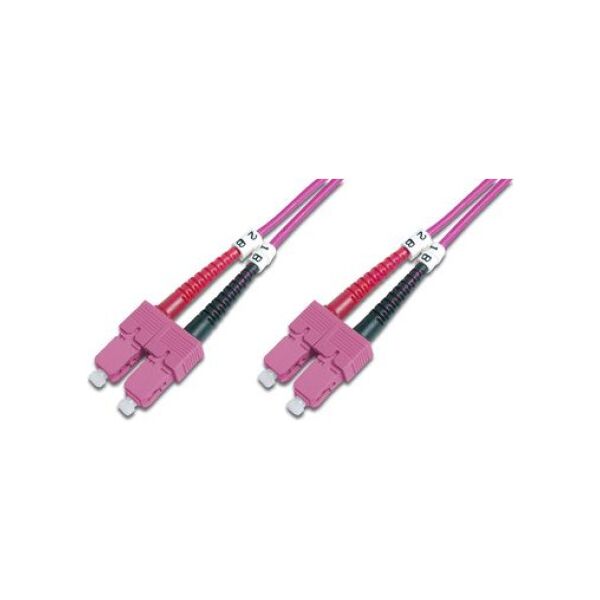 Digitus Patchcord światlowodowy SC - SC, Multimode, Duplex, OM4, 2m (DK-2522-02-4)