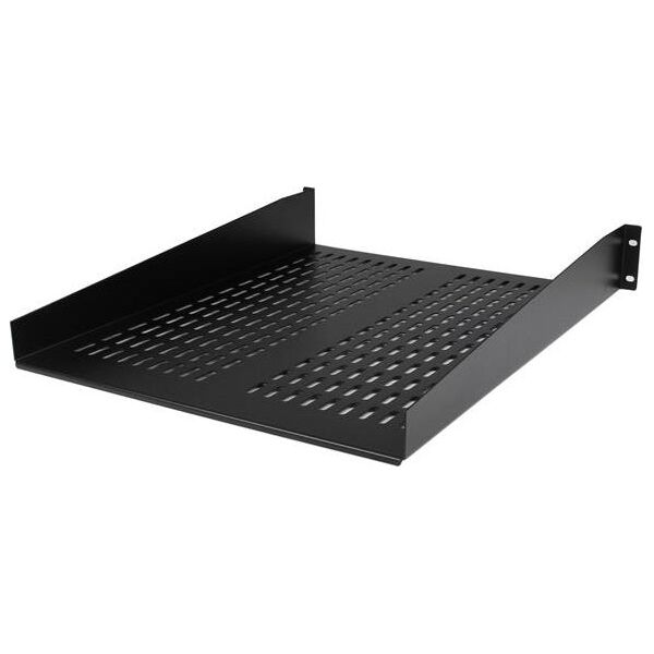 StarTech Półka przeznaczona do montażu w szafach Rack 2U, udźwig 22kg, Perforowana (CABSHELF22V)
