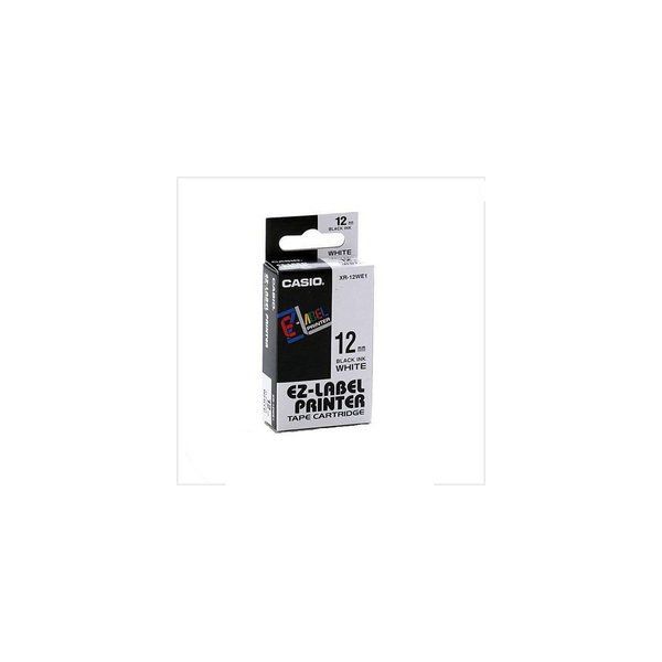 Casio XR-12 WE 12 mm black on white (XR12WE1)