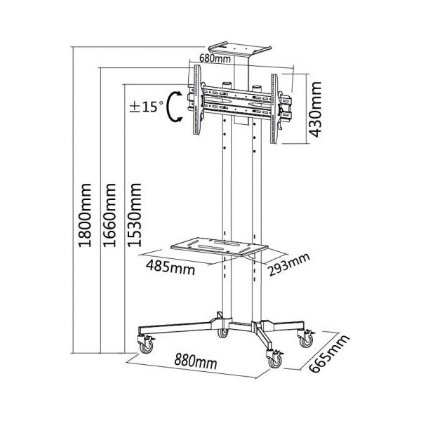 Neomounts Stojak podłogowy PLASMA-M1700E 32'' - 55''