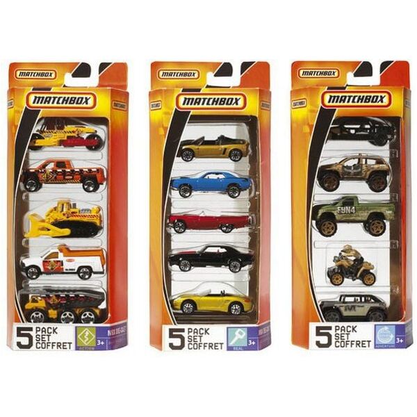 Mattel MATCHBOX PIĘCIOPAK