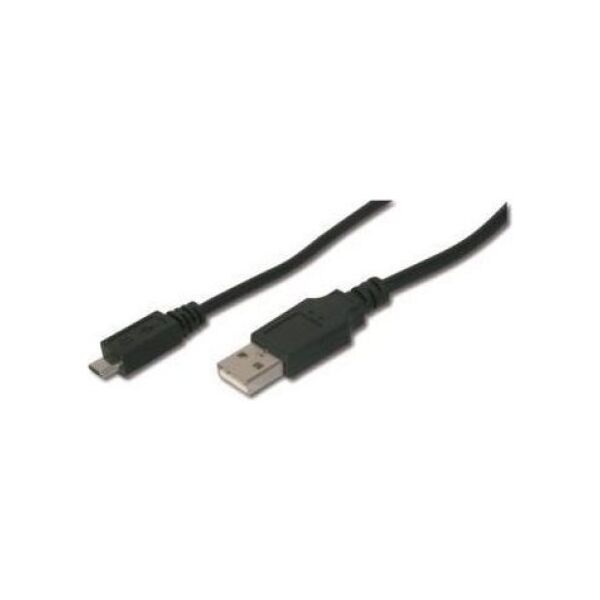 Kabel USB Digitus USB-A - microUSB 1 m Czarny (AK-300127-010-S)