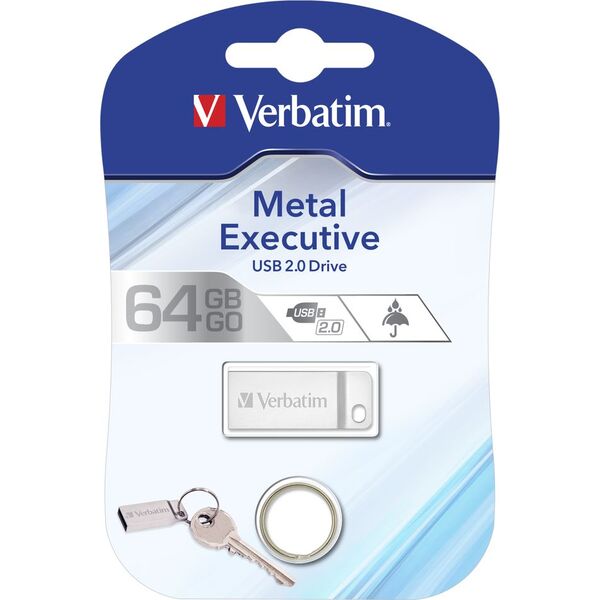 Pendrive Verbatim Metal Executive, 64 GB  (98750)