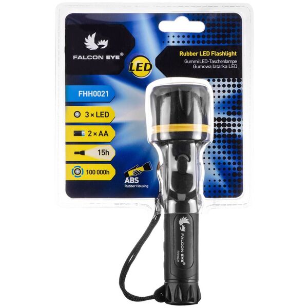Latarka Falcon Eye Gumowa, bateryjna, ręczna LED (FHH0021)