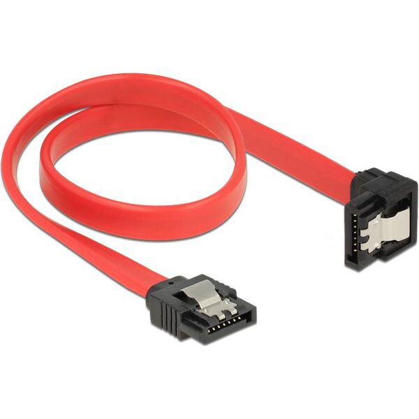 Delock SATA - SATA, 0.3m, Czerwony (83978)