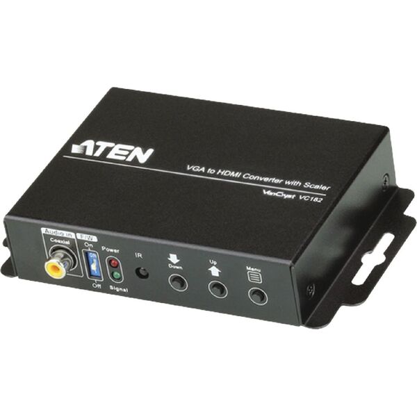 Adapter AV Aten HDMI - D-Sub (VGA) czarny (VC182-AT-G)
