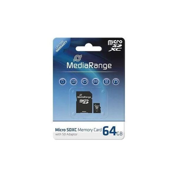 Karta MediaRange MicroSDXC 64 GB Class 10 UHS-I  (MR955)