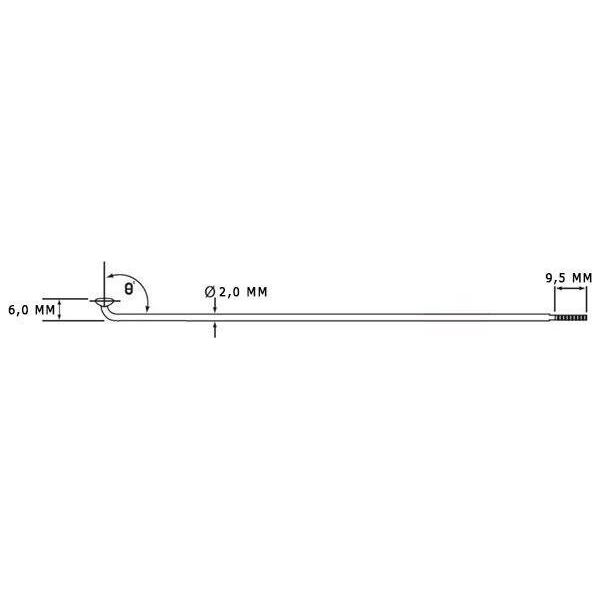 Cn Spoke Szprychy CNSPOKE STD14 2.0-2.0-2.0 stal nierdzewna 222mm czarne + nyple 144szt. - CN-STD222C