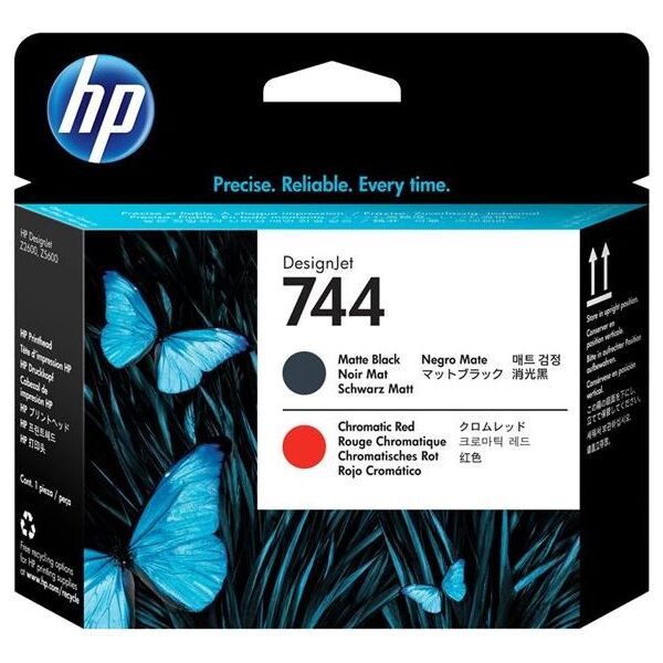 Tusz HP Ink/744 Matte Czarny+Czerwony Printhead (F9J88A)
