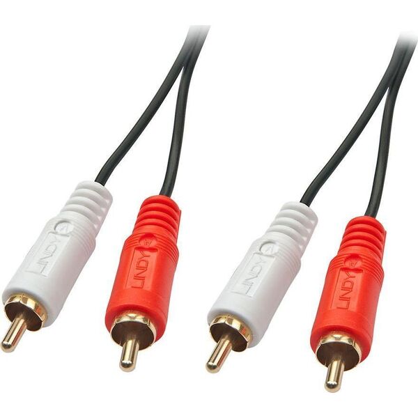 Kabel Lindy RCA (Cinch) x2 - RCA (Cinch) x2 3m czarny (35662)