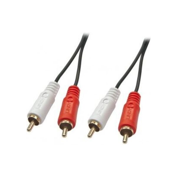 Kabel Lindy RCA (Cinch) x2 - RCA (Cinch) x2 5m czarny (35663)
