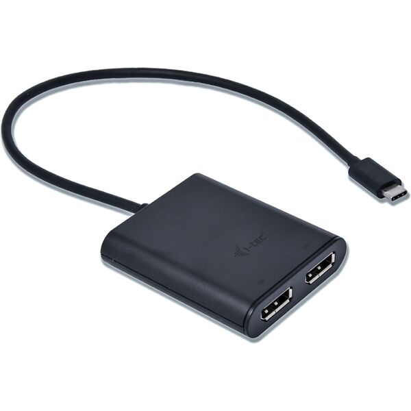 Stacja/replikator I-TEC USB-C - DisplayPort x2 Czarny  (C31DUAL4KDP)